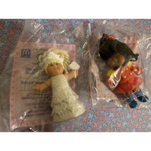 Lot of 2 Cabbage Patch Kids Mini Collectible Dolls Happy Meal Figurine Kids Coll